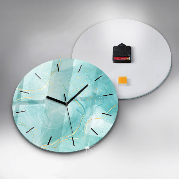 Orologio rotondo in vetro Marmo astratto