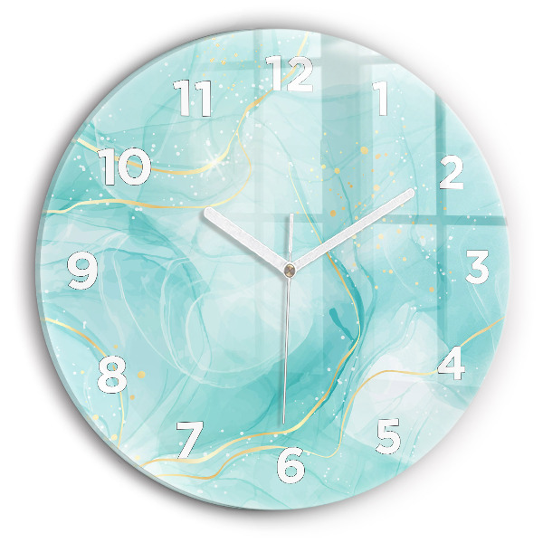 Orologio rotondo in vetro Marmo astratto
