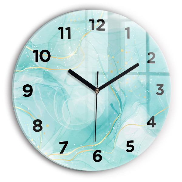 Orologio rotondo in vetro Marmo astratto
