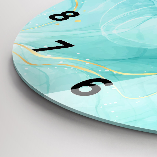 Orologio rotondo in vetro Marmo astratto