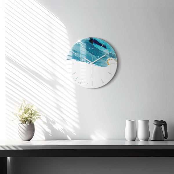 Orologio rotondo in vetro Pennellate