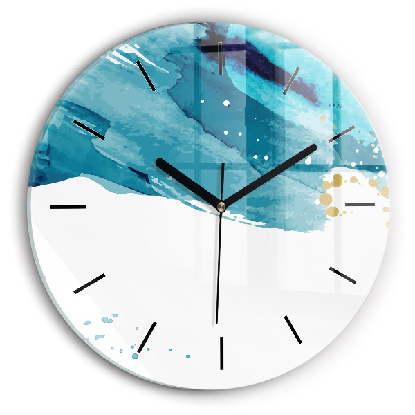 Orologio rotondo in vetro Pennellate