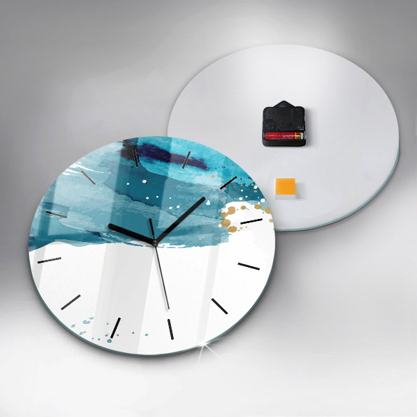 Orologio rotondo in vetro Pennellate