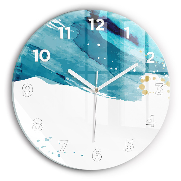 Orologio rotondo in vetro Pennellate