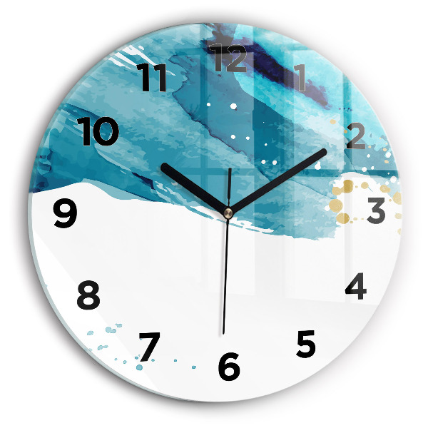 Orologio rotondo in vetro Pennellate