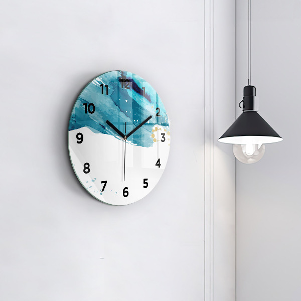 Orologio rotondo in vetro Pennellate