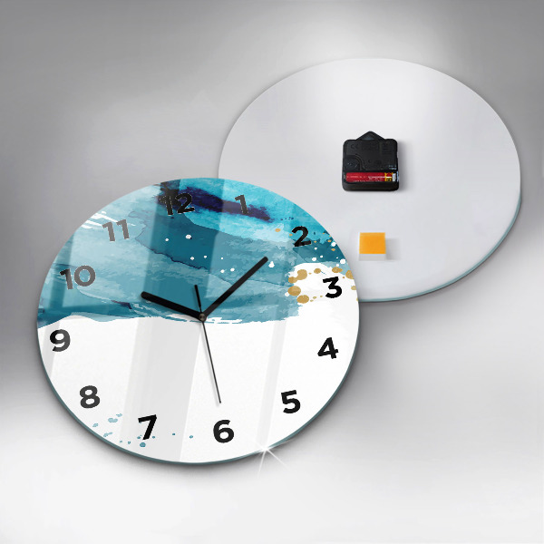 Orologio rotondo in vetro Pennellate