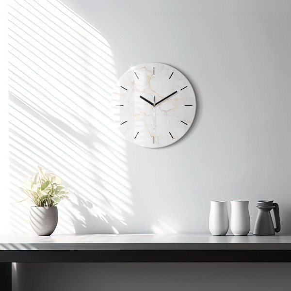 Orologio rotondo in vetro Marmo elegante