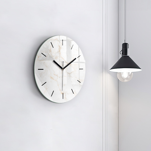 Orologio rotondo in vetro Marmo elegante