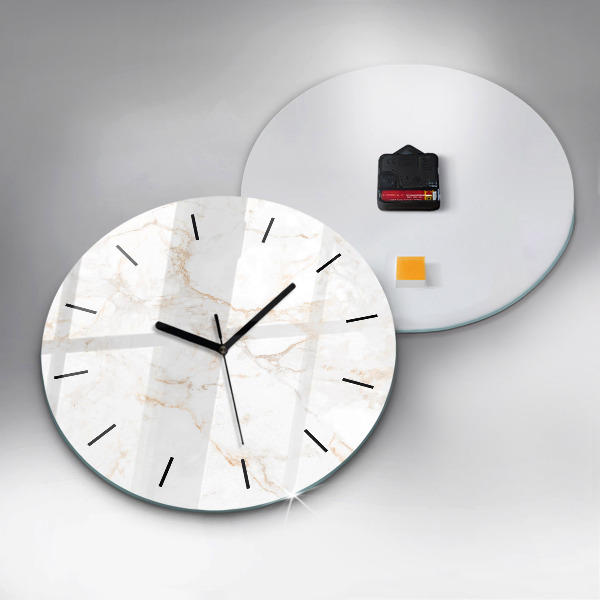 Orologio rotondo in vetro Marmo elegante