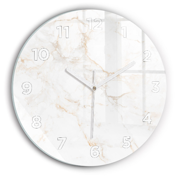 Orologio rotondo in vetro Marmo elegante