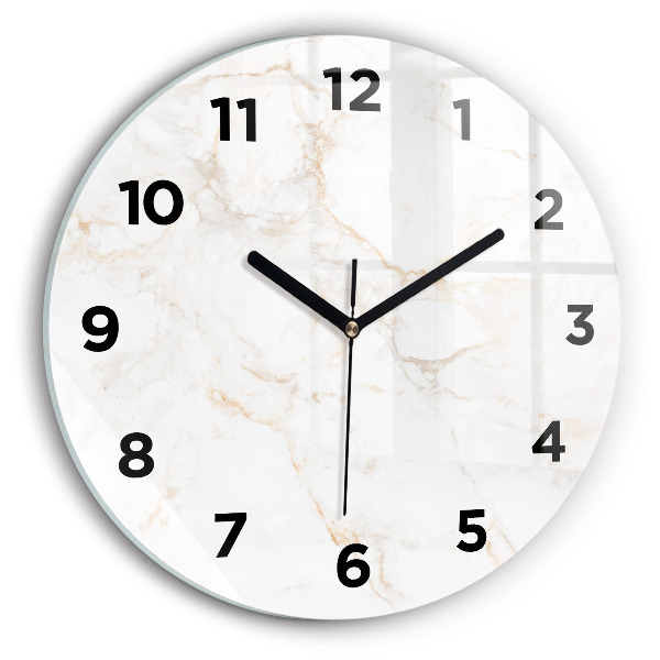 Orologio rotondo in vetro Marmo elegante