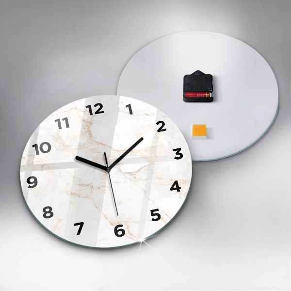 Orologio rotondo in vetro Marmo elegante