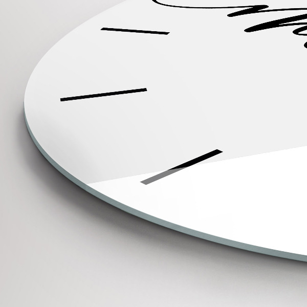 Orologio rotondo in vetro L'iscrizione Ricordi