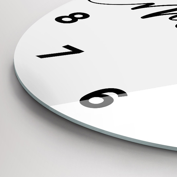 Orologio rotondo in vetro L'iscrizione Ricordi