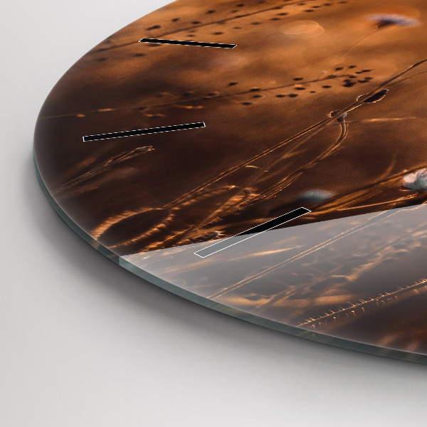 Orologio rotondo in vetro Alba sul campo