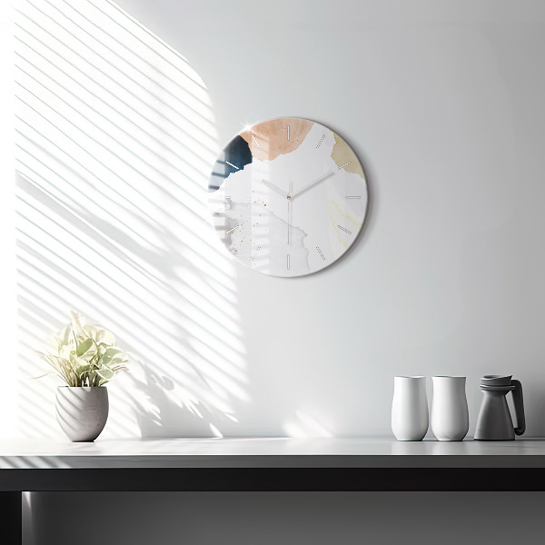 Orologio rotondo in vetro Punti di astrazione