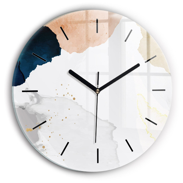 Orologio rotondo in vetro Punti di astrazione