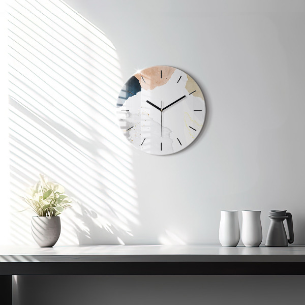 Orologio rotondo in vetro Punti di astrazione
