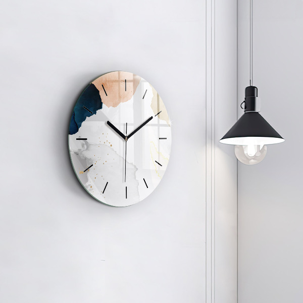 Orologio rotondo in vetro Punti di astrazione