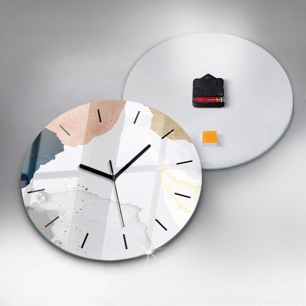 Orologio rotondo in vetro Punti di astrazione