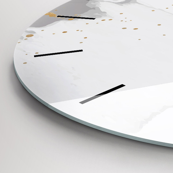 Orologio rotondo in vetro Punti di astrazione