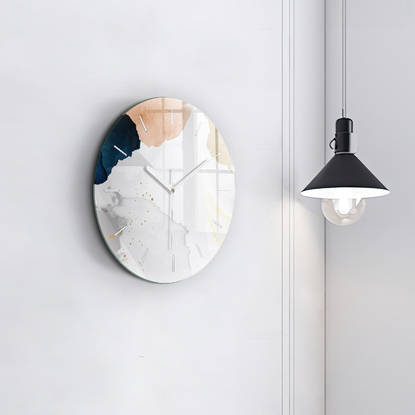 Orologio rotondo in vetro Punti di astrazione