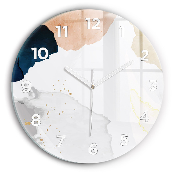 Orologio rotondo in vetro Punti di astrazione