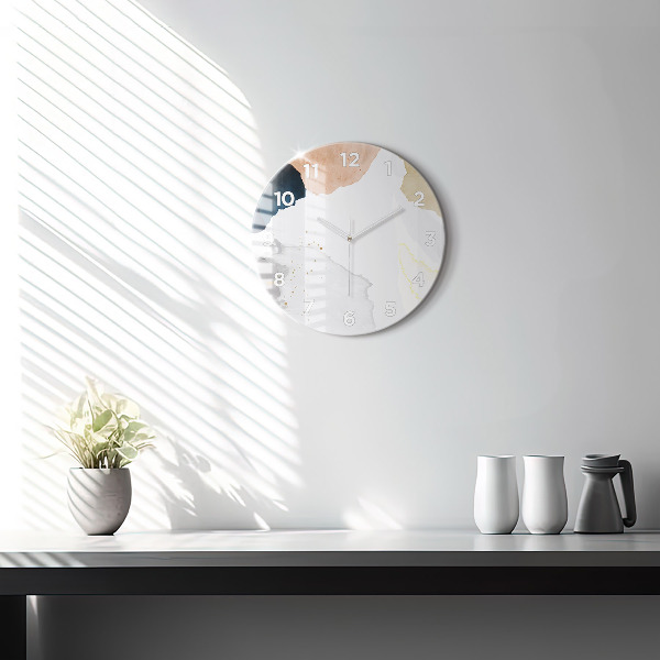 Orologio rotondo in vetro Punti di astrazione