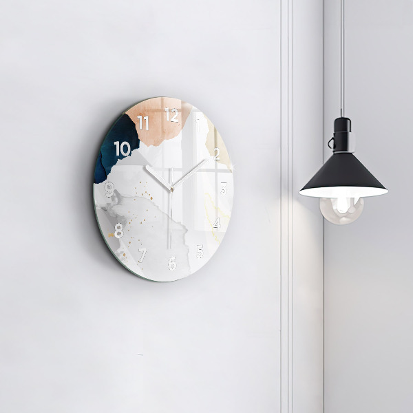 Orologio rotondo in vetro Punti di astrazione