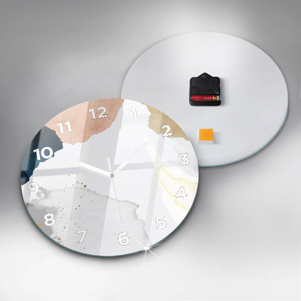 Orologio rotondo in vetro Punti di astrazione