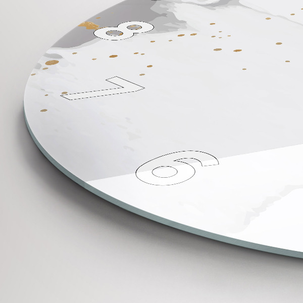 Orologio rotondo in vetro Punti di astrazione