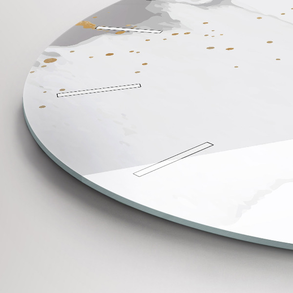 Orologio rotondo in vetro Punti di astrazione