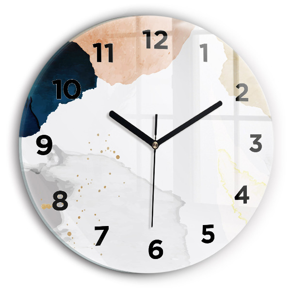 Orologio rotondo in vetro Punti di astrazione