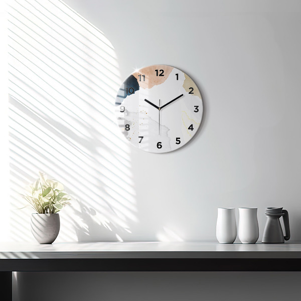 Orologio rotondo in vetro Punti di astrazione