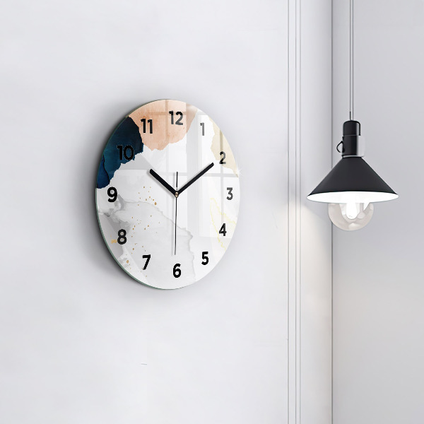 Orologio rotondo in vetro Punti di astrazione