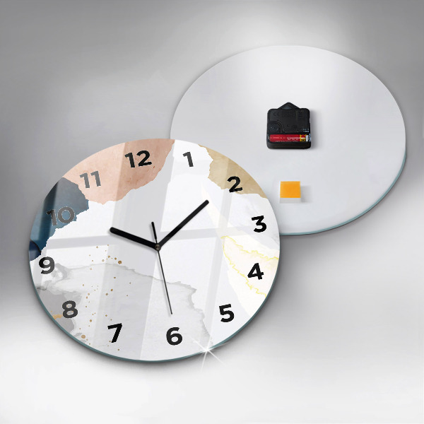 Orologio rotondo in vetro Punti di astrazione