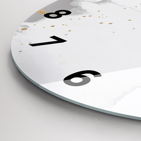 Orologio rotondo in vetro Punti di astrazione