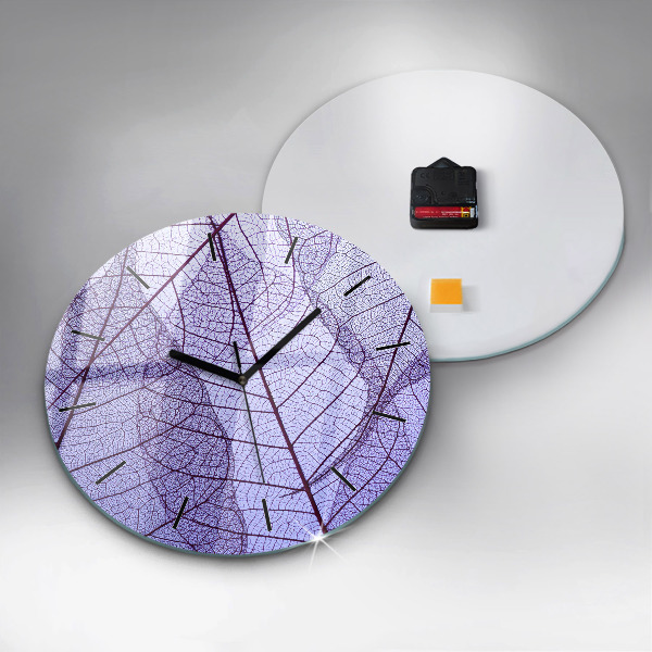 Orologio rotondo in vetro Foglie – natura