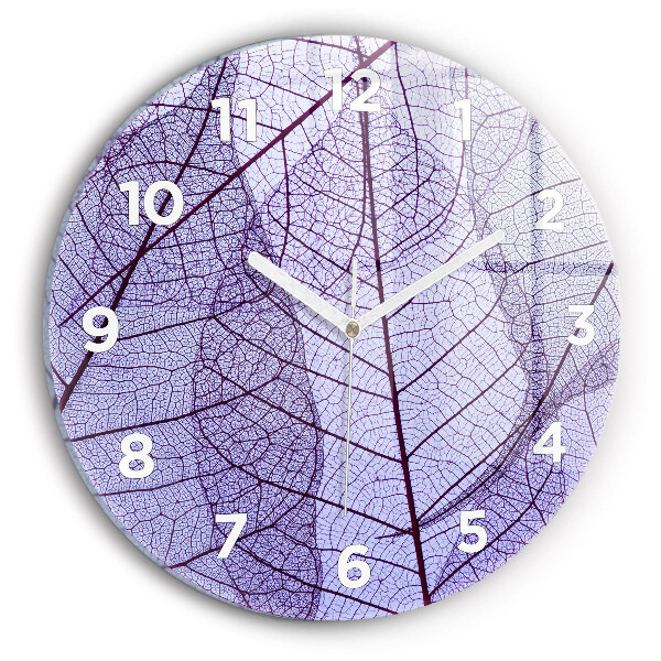 Orologio rotondo in vetro Foglie – natura