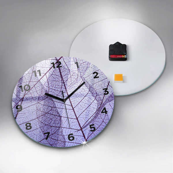 Orologio rotondo in vetro Foglie – natura
