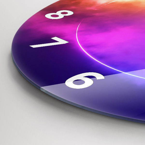 Orologio rotondo in vetro Fumo astratto 3D