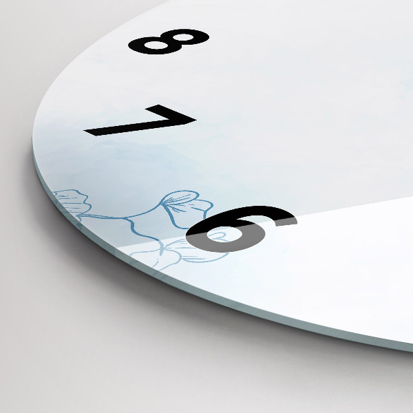 Orologio rotondo in vetro Schizzo di piante