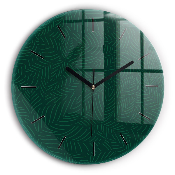Orologio rotondo in vetro Modello foglia