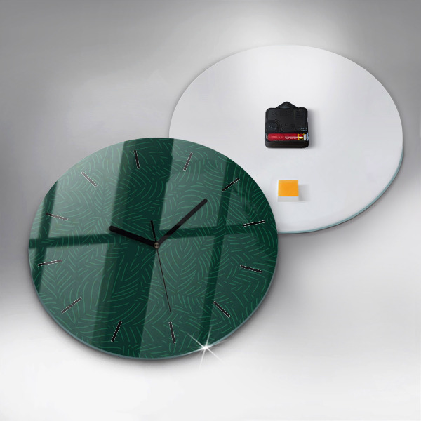 Orologio rotondo in vetro Modello foglia