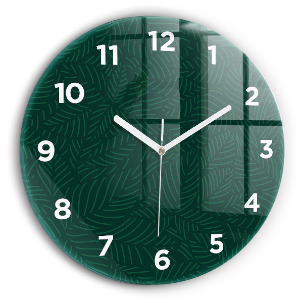 Orologio rotondo in vetro Modello foglia