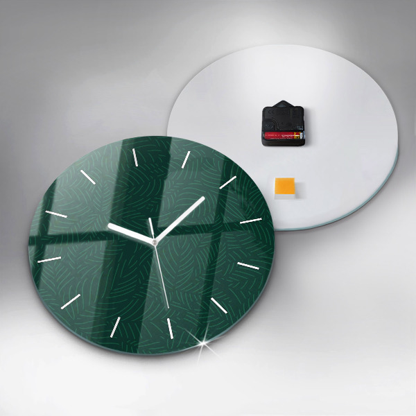 Orologio rotondo in vetro Modello foglia