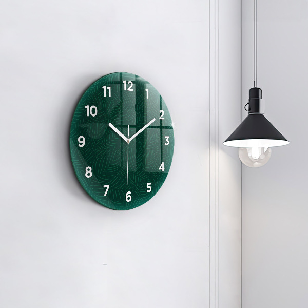 Orologio rotondo in vetro Modello foglia