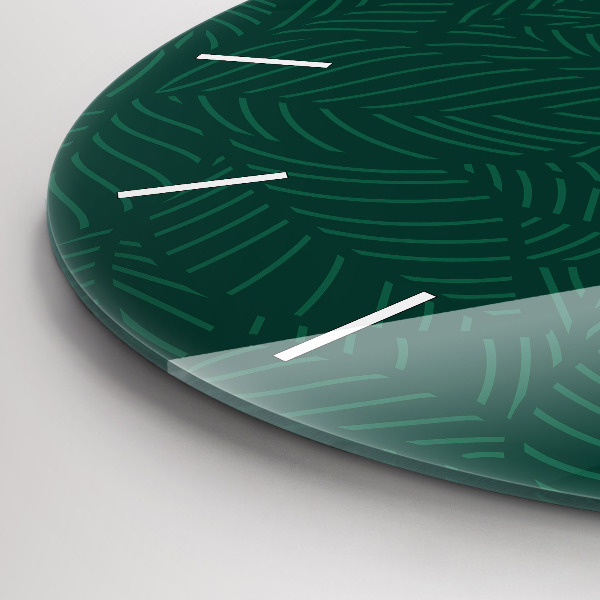 Orologio rotondo in vetro Modello foglia