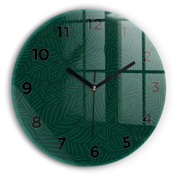 Orologio rotondo in vetro Modello foglia
